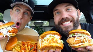 JOSH PECKS RETURN TO THE MUKBANGS MASSIVE CHICKEN SANDWICHES [upl. by Nilson]