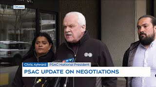 PSAC update on negotiations  Federal workers strike in Canada [upl. by Haidebej]