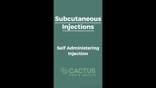 Subcutaneous Injections Self Administering Injection By CactusMen Australia [upl. by Jaddo]