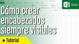 Tutorial Excel en español Cómo crear encabezados siempre visibles [upl. by Brocky]