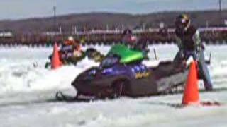 1800cc Snowmobile Drag Racing Part 2 [upl. by Onid]