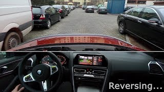 BMW Reversing Assistant BMW X5 2019 BMW 8 Series  reallife test  1001cars [upl. by Sokcin]