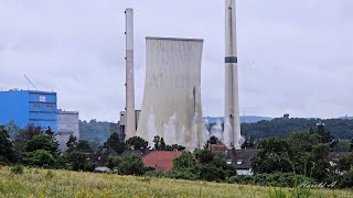 Sprengung des Kraftwerks Ensdorf [upl. by Sueaddaht]