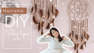 DIY Macramé LAPAČ SNŮ 🌙 by MACRAMÉ SVĚT [upl. by Enelegna]