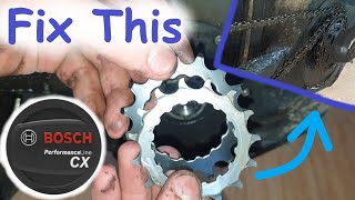 Bosch ebike Chainring Removal  Chain Stuck Problem [upl. by Yatnwahs]