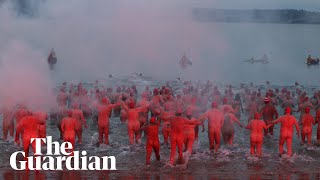 A record 3000 people join nude Dark Mofo swim for winter solstice [upl. by Octavus867]