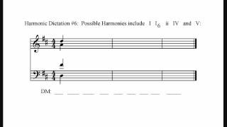 Harmonic Dictation 6 Moderate [upl. by Tripp207]