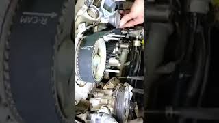 Engine timing belt replacement [upl. by Darsey]