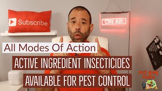 List Of All Modes Of Action Active Ingredient Insecticides Available For Pest Control Operators [upl. by Wrigley]