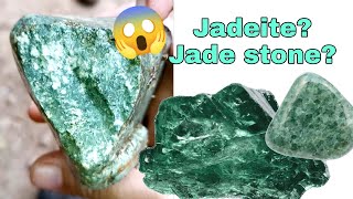 Jade jadeite stone Breaking a rock to see what inside [upl. by Caryl]