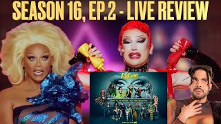 RuPaul’s Drag Race Season 16 Ep2  Live Review [upl. by Eniamzaj]