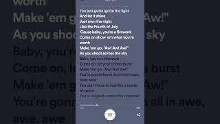 Firework  Katy Perry Lyrics [upl. by Odracir438]