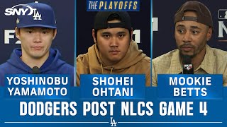 Shohei Ohtani Mookie Betts and Yoshinobu Yamamoto on NLCS Game 4 win over Mets  SNY [upl. by Aihsoek886]