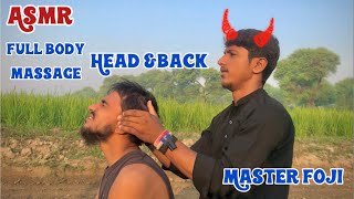 ASMR Full Body Combo Massage By Master Foji Head amp Back Massage For Relax asmr relax headmassage [upl. by Aileno983]