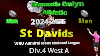 Newcastle Emlyn Athletic RFC v St Davids WRU Admiral Mens National League Div4 West A 20242025 [upl. by Darya]