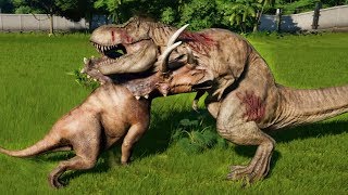 PENTACERATOPS MAX Vs TREXIREXALLOSAURUSSPINOSAURUSCARNOTAURUS  Jurassic World Evolution [upl. by Qiratla]