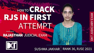 Rank 36 Rajasthan Judicial Service Exam  Sushma Jakhars Strategy To Crack RJS In First Attempt [upl. by Sterne]