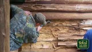 Log Home Repair  Restoration Rowen county NC  SC  VA  GA [upl. by Willdon]