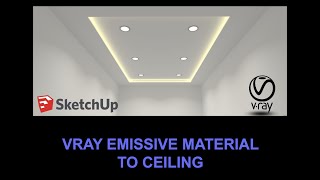 Vray emissive material to Ceiling [upl. by Ecadnak]