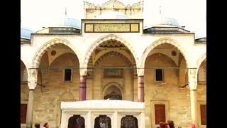 Adhaan call to prayer at old Ottoman Suleymaniye Mosque in Istanbul Turkey [upl. by Aihsenyt11]