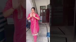 Girl in Red SatinSilk Dance with Punjabi Song [upl. by Namien]