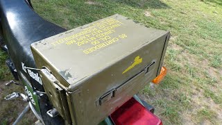 Ammo Can Motorcycle Tail Bag Kawasaki KLR250 [upl. by Aitetel]