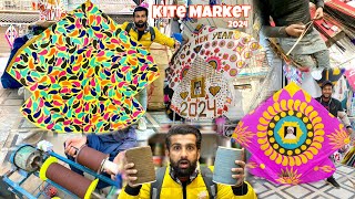 Pakistan Biggest Guddi Bazar In Peshawar 2024  Master Off Kite Making amp Kite Door Manja  Kites [upl. by Llesig]