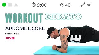 Esercizi Per Addominali A Casa Workout Addome e Core Per Principianti [upl. by Nayve]