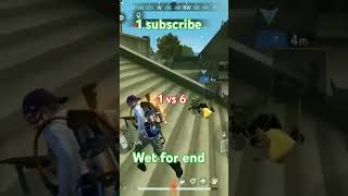 1vs6 wet for end freefire funny garenafreefire totalgaming gaming shorts trending viralvideo [upl. by Isia]