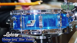 Ludwig 1970s Vistalite 5x14quot Blue Acrylic [upl. by Hoxsie]