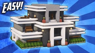 Minecraft How To Build A Modern Mansion House Tutorial 45 [upl. by Allenaj]