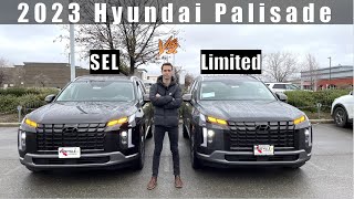 2023 Hyundai Palisade Comparison SEL vs Limited  threerow SUV [upl. by Morgenthaler]