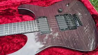 ESP E2 M2 SEE THRU BLACK FMT 이에스피 엠투 이투 씨스루 블랙 플레임탑 NTBESP JACKSON E2 M2 HORIZON EMG METAL [upl. by Essam]