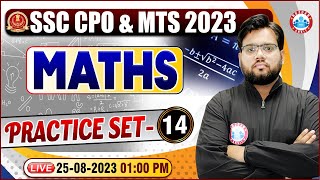 SSC CPO 2023 CPO Maths Practice Set 14 Maths For SSC MTS amp CPO  SSC MTS Maths Class By Aakash Sir [upl. by Bearce]