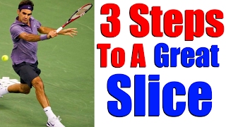 Tennis Backhand Slice  How To Slice In Tennis In 3 Steps [upl. by Felic]