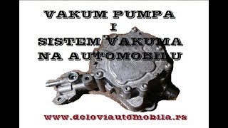 Vakum pumpa i sistem vakuma u automobilima [upl. by Arocal]