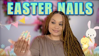 XL COFFIN EASTER NAIL DESIGN  Hard Builder Gel Nails Tutorial  LGNPro [upl. by Rosalind446]