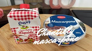 chantilly mascarpone facile  goût myrtilles la 1ère sur YOUTUBEجديد حشو الكيك [upl. by Michail]