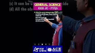 RRB JE General Science PYQs  Select the Correct Statement about DDT  aceonline [upl. by Adniralc]