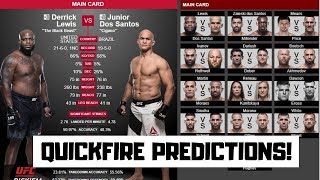 UFC FIGHT NIGHT 146  DERRICK LEWIS VS JUNIOR DOS SANTOS  QUICKFIRE PREDICTIONS AND BREAKDOWNS [upl. by Yellehs]