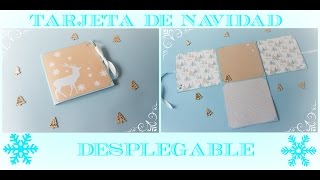 Tarjeta de Navidad desplegable Tutorial scrapbooking [upl. by Jariah]