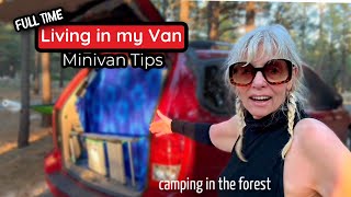 Van Life Tips and Tricks • Living in the Forest in a Minivan [upl. by Peta]