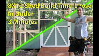 Saltbox Shed Build TimeLapse Under 3 Minutes [upl. by Cy]