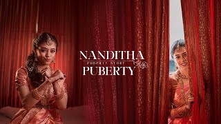 Nanditha  Half Saree Ceremony  Puberty Highlight 2024 [upl. by Leyla839]