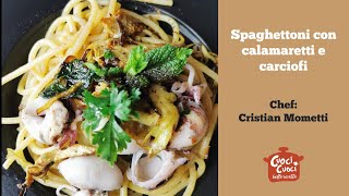 Spaghettoni con calamaretti e carciofi [upl. by Eenahc]