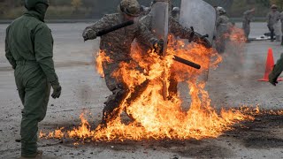 Crazy Action Was Carried US Soldiers During a Bomb Molotov Cocktail Training [upl. by Mast]