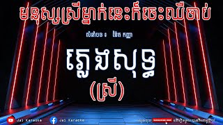 មនុស្សស្រីម្នាក់នេះក៏ចេះឈឺចាប់ Karaoke 4K  Mnus Srey Mnak Nis Kor Jes Chhue Chab Pleng Sot [upl. by Thurber]