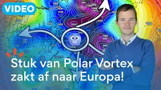 Stuk van Polar Vortex zakt af richting Europa Gevolgen [upl. by Yrrehc]