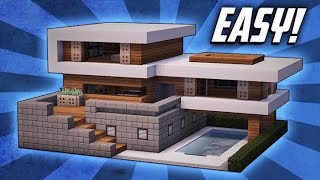 Minecraft Modern house build Rizzial [upl. by Nnaeirrac944]