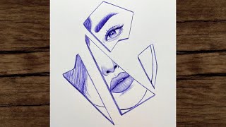 Easy pen drawing tutorial for beginners  step by step pen drawing tutorial [upl. by Harve]